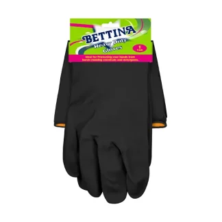 Bettina Heavy Duty Gloves With Handgrip Black